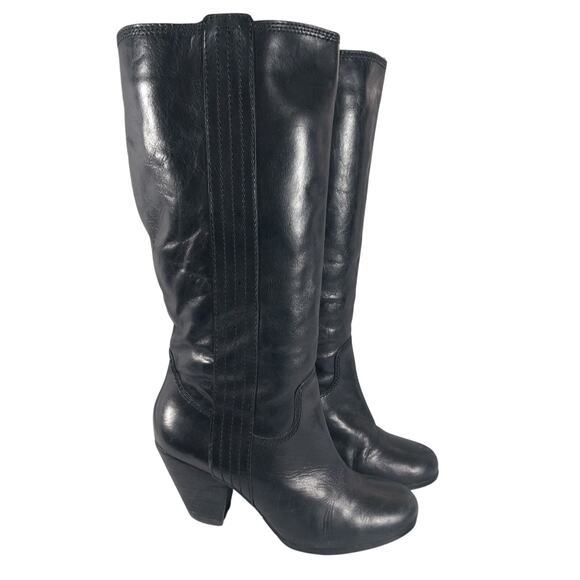 ARTURO CHIANG! BLACK GENUINE LEATHER W/VERTICAL SIDE DETAIL WESTERN BOOTS! SZ 7M - Picture 13 of 13